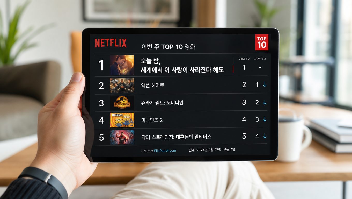 이번 주 넷플릭스 인기 영화 순위